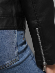 Veste en cuir femme noir OZONEE JS/11Z8060