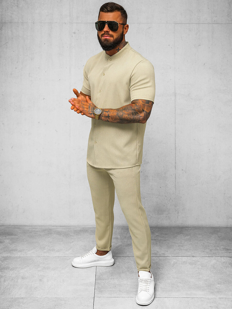 Pantalon Chino Homme Beige OZONEE O/K971SP