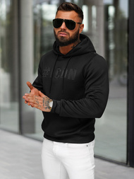 Sweatshirt à capuche homme noir OZONEE JS/27B6502/3Z
