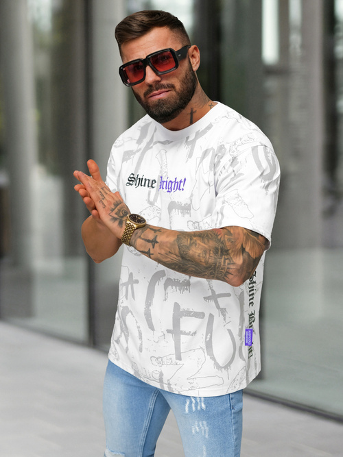 T-shirt Homme Blanc OZONEE O/YN2/621