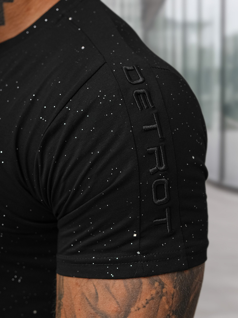 T-shirt Homme Noir OZONEE O/QQ1388