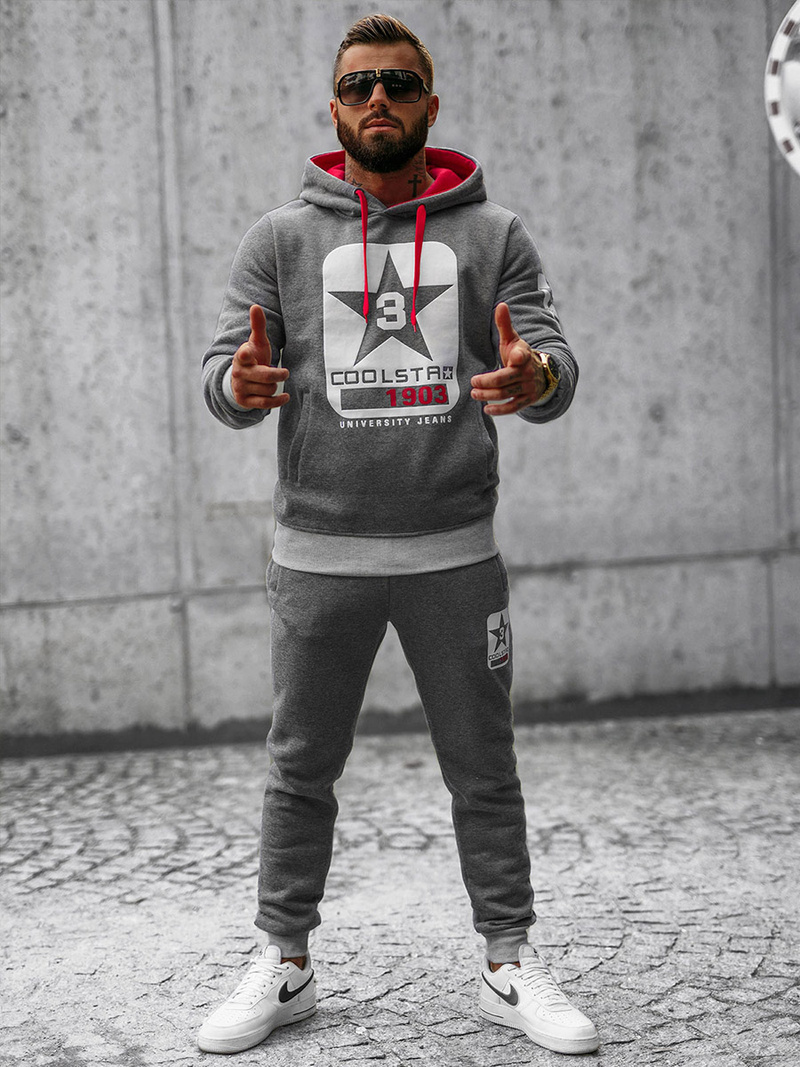 Survêtement Homme Gris Foncé OZONEE JS/8C59/5