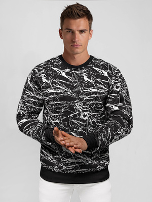 Sweatshirt Homme Noir OZONEE JS/8B1222/3Z