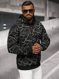 Sweatshirt à capuche homme noir OZONEE JS/8B1235/3