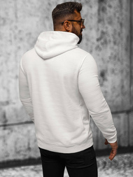 Sweatshirt à capuche homme ecru OZONEE O/TB2272