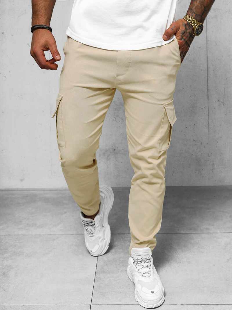 Pantalon Chino Homme Beige OZONEE O/1404SP