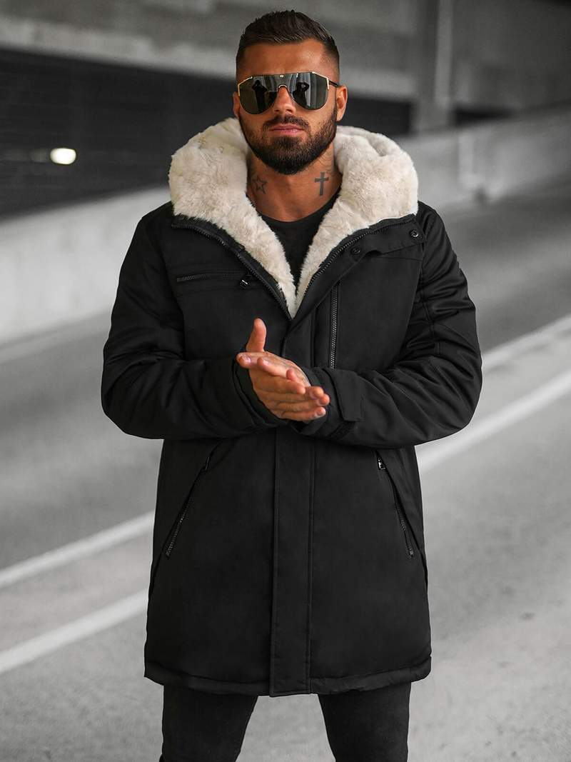 Veste D'hiver Noir OZONEE JS/22M316/392Z