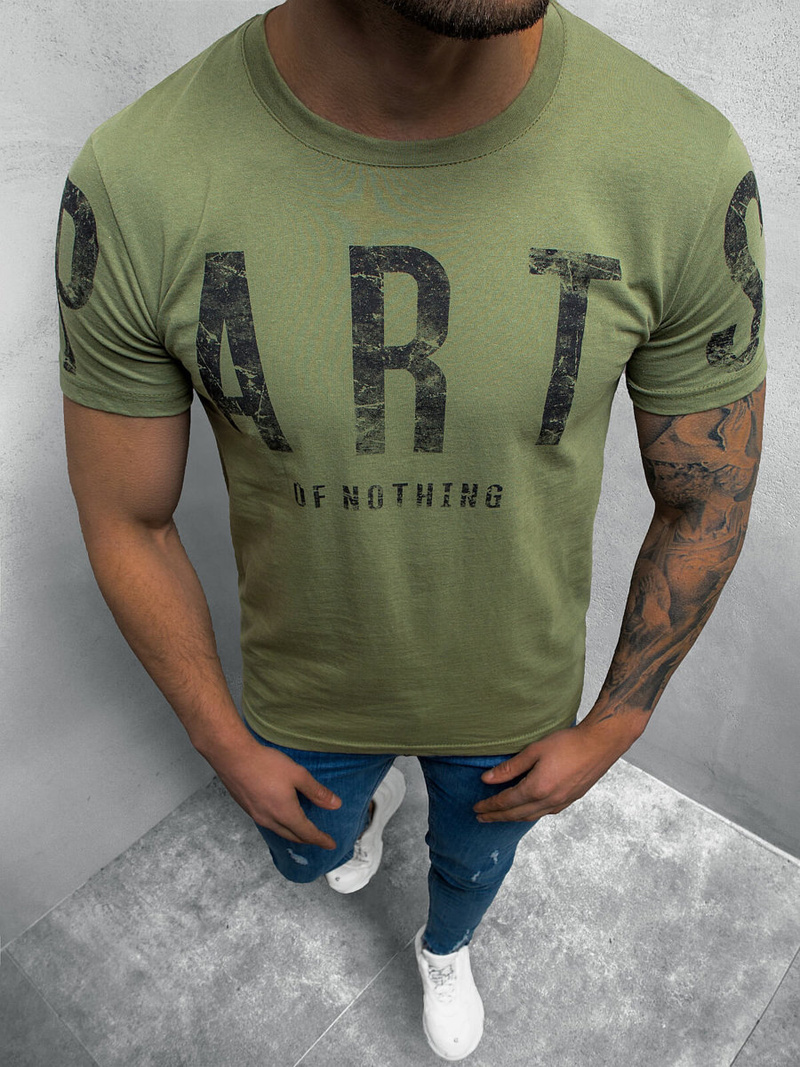 T-Shirt Homme Vert OZONEE O/1180Z