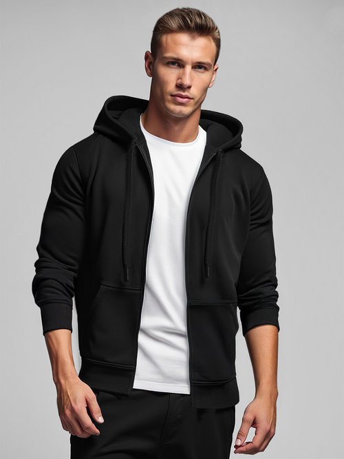 Sweatshirt Homme Noir OZONEE JS/2008