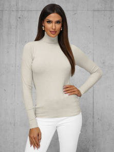 Pullover femme beige clair OZONEE JS/8009/4