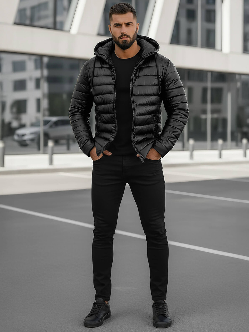 Veste Homme Noir OZONEE O/11Z8088Z