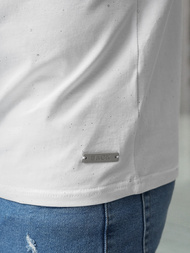 T-shirt Homme Blanc OZONEE O/QQ1390