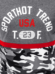 T-Shirt Homme Gris foncé OZONEE JS/SS10983Z