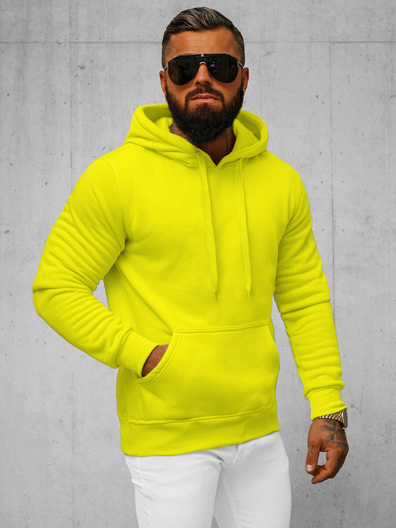 Sweatshirt Homme Néon Jaune OZONEE JS/2009Z