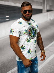 T-shirt Homme Blanc OZONEE O/T136/1