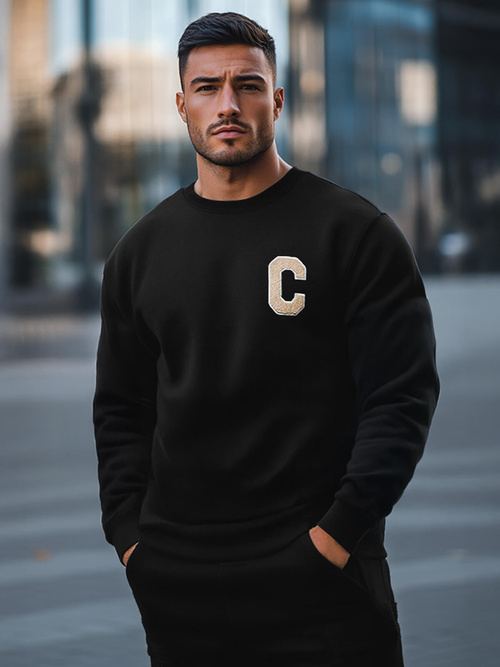 Sweatshirt Homme Noir OZONEE NB/MF2019Z