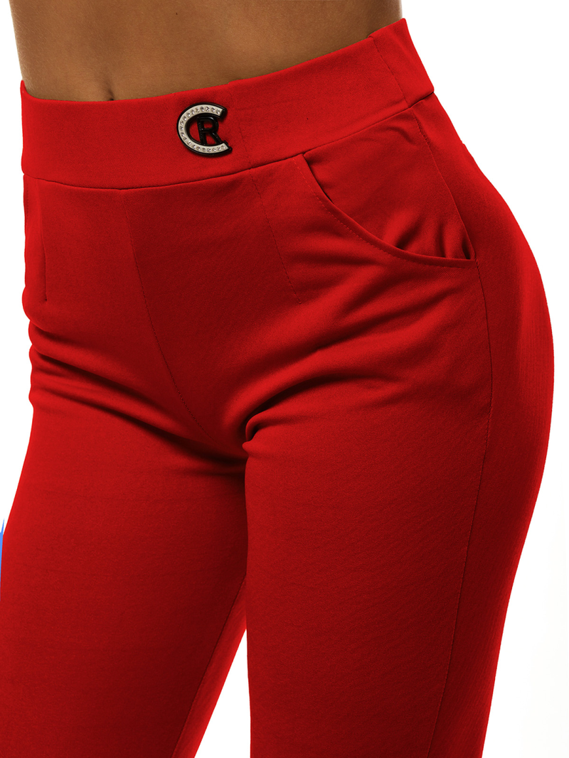 Legging femme Rouge OZONEE JS/1027/B5