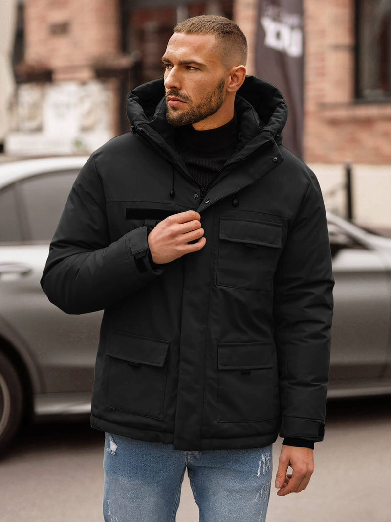 Veste D'hiver Noir OZONEE JS/31M5018Z