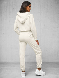 Ensemble de survêtement deux pièces ecru OZONEE O/12108Z