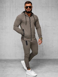 Survêtement homme beige et gris OZONEE O/FF3705AB