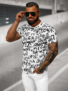 T-shirt Homme Blanc OZONEE O/T1268/1