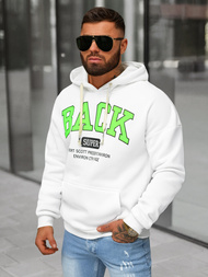 Sweatshirt à capuche homme blanc OZONEE O/TT30513