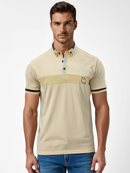 Polo Homme Beige OZONEE O/QQ922