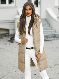 Gilet femme beige OZONEE JS/5M3186/62Z