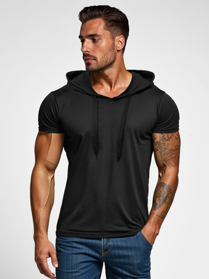 T-shirt Homme Noir OZONEE JS/8T89/3Z