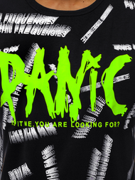 T-Shirt Homme Noir OZONEE JS/KS1998Z