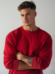 Sweatshirt Homme rouge foncé OZONEE JS/2001-10Z