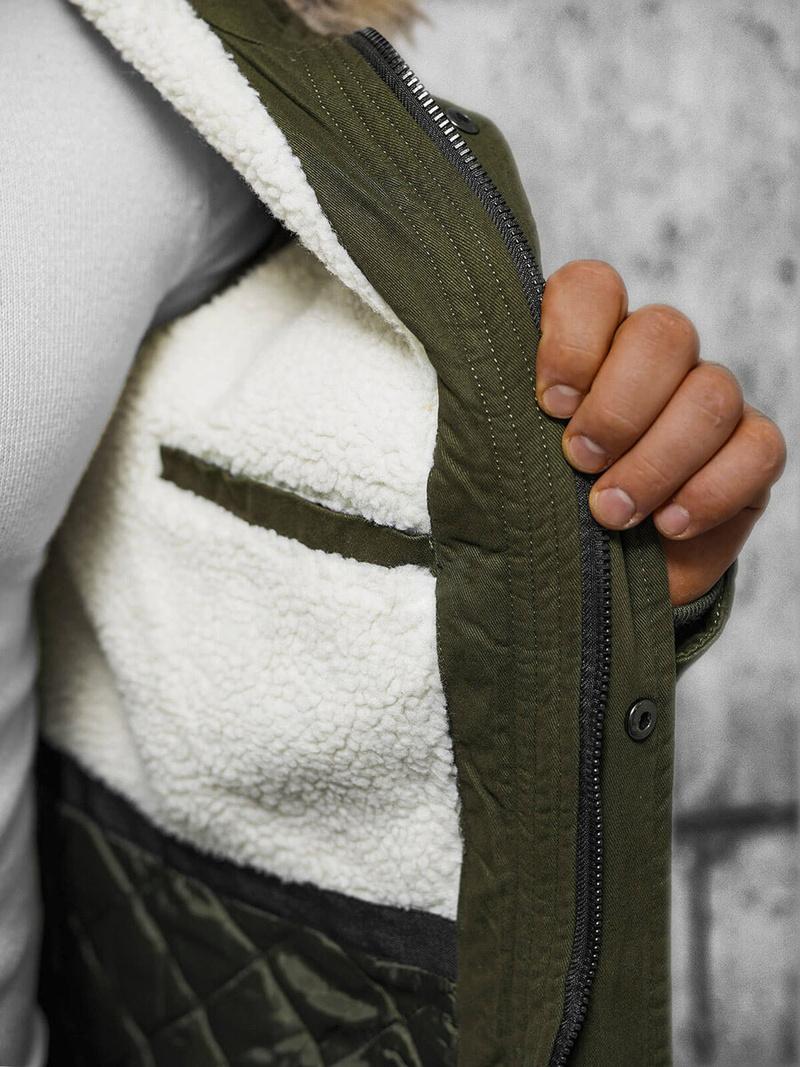 Veste d'hiver homme kaki OZONEE JD/391Z