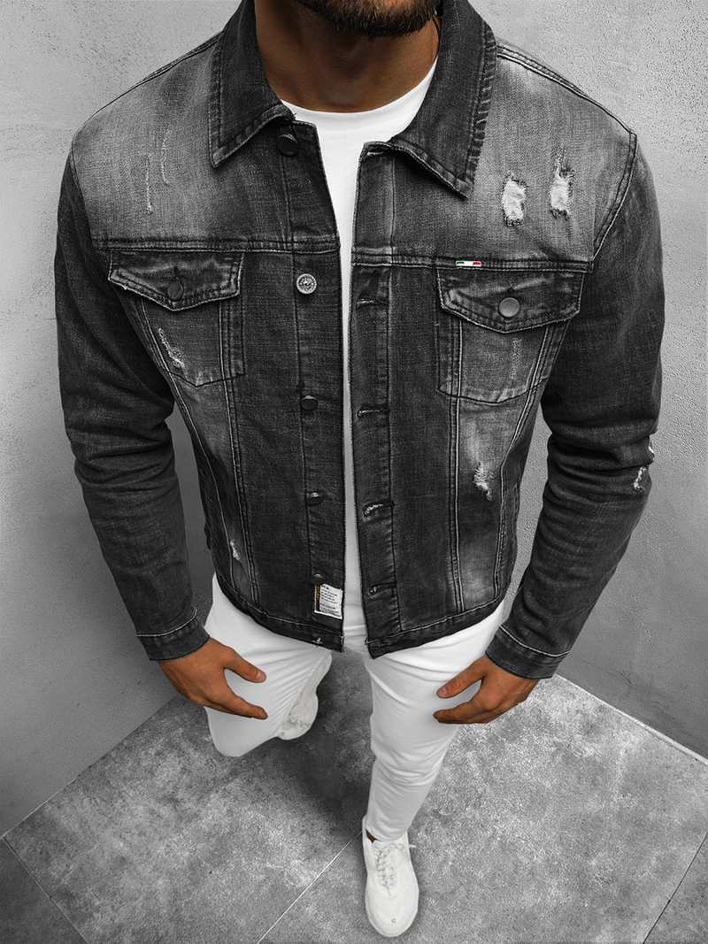 Veste en Jean Homme Gris OZONEE NB/MJ511G