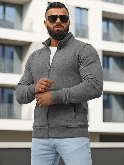 Sweatshirt Homme Gris Foncé OZONEE JS/2002Z