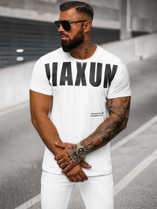 T-shirt Homme Blanc OZONEE O/T1279/1