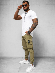 Pantalon Chino Homme Beige Foncé OZONEE O/PS5520