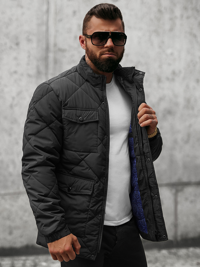 Veste Homme Noir OZONEE JS/22M15/1Z