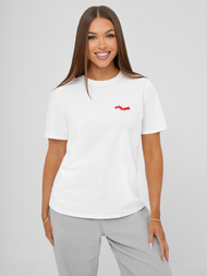 T-shirt femme blanc OZONEE JS/R61658