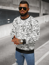 Sweatshirt Homme Blanc OZONEE JS/8B1218/1