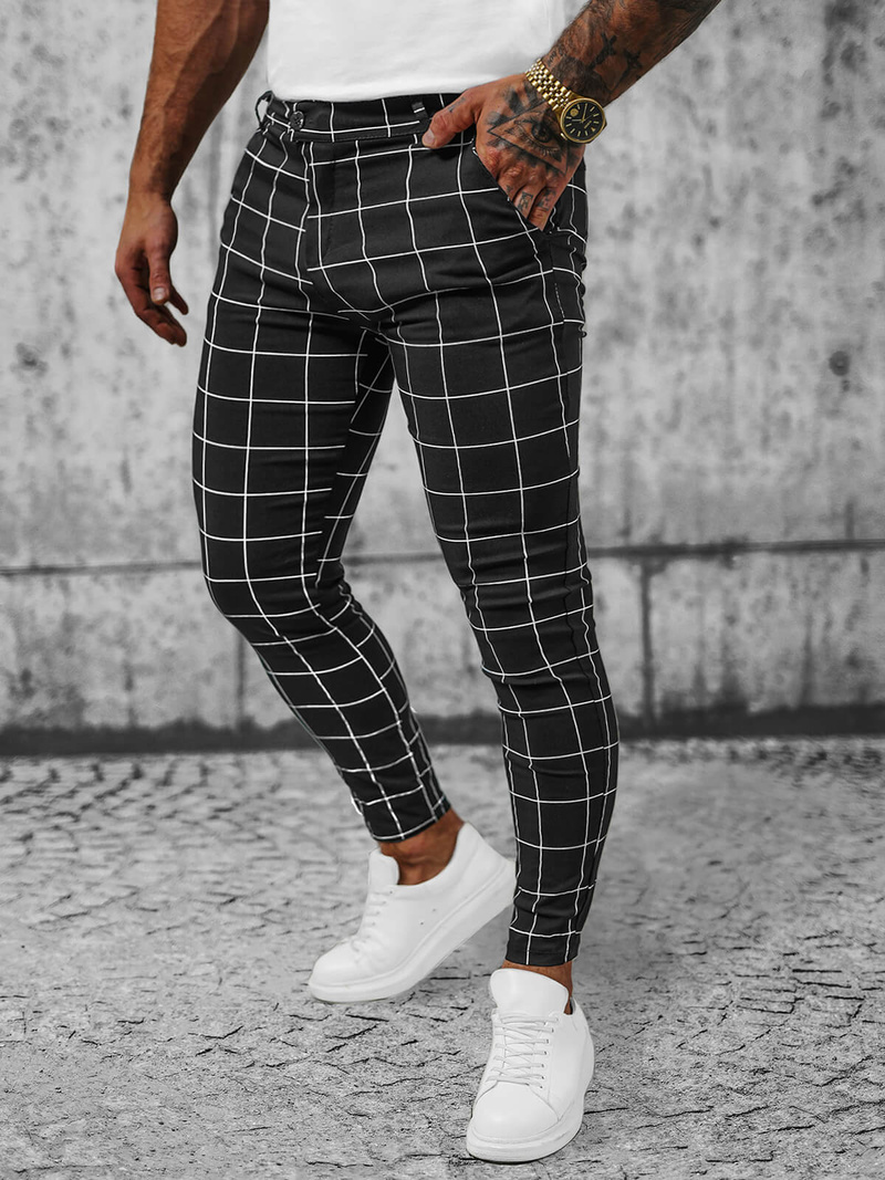 Pantalon Chino Homme Noir OZONEE O/P4009