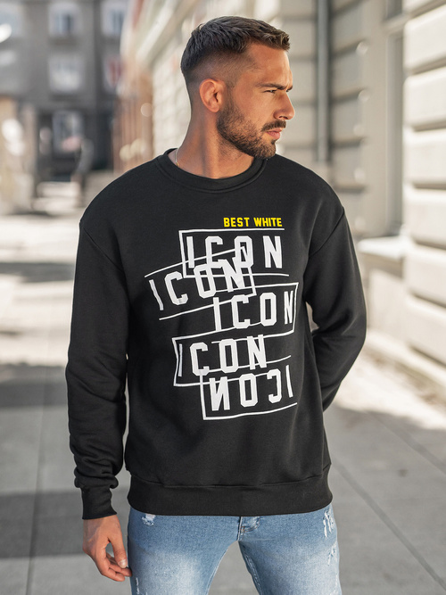 Sweatshirt Homme Noir OZONEE JS/8B1763/3