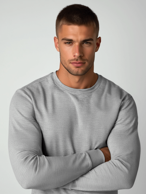 Sweatshirt Homme Gris OZONEE JS/2001-10Z