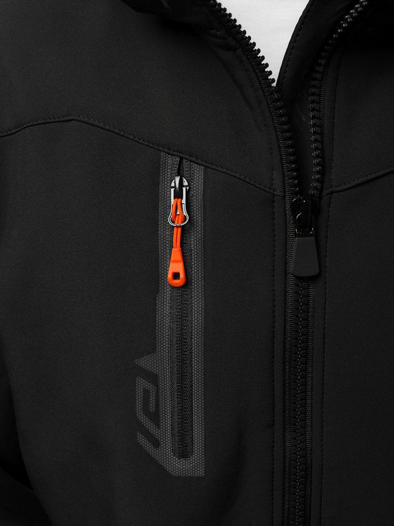 Veste Homme noir et orange OZONEE GE/12268