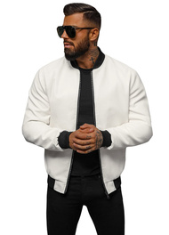 Veste en cuir homme blanc OZONEE O/88120