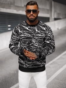 Sweatshirt Homme Noir OZONEE JS/8B1222/3