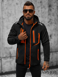 Veste Softshell Homme Noir et Orange OZONEE JS/HH026/1Z