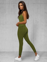 Ensemble de survêtement deux pièces kaki OZONEE JS/YW88037/7Z