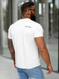 T-shirt Homme Blanc OZONEE O/QQ1387