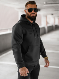 Sweatshirt à capuche homme noir OZONEE JS/27B6502/3Z