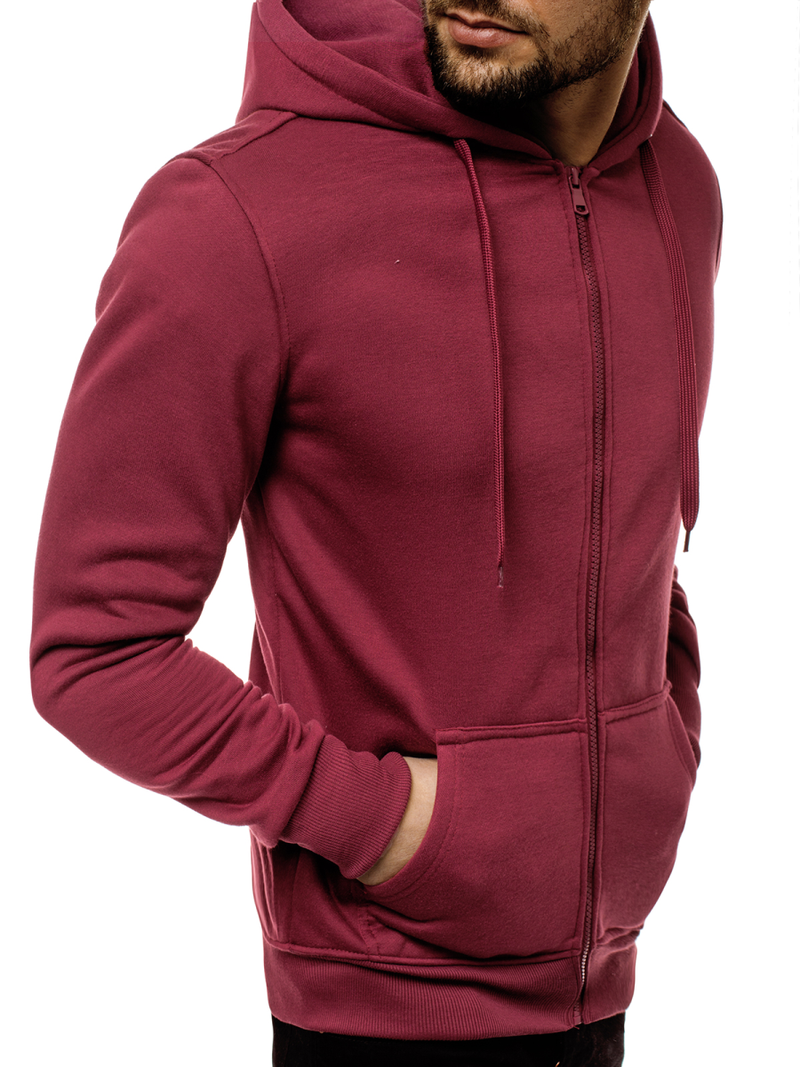 Sweatshirt Homme Sombre Bordeaux OZONEE JS/2008Z